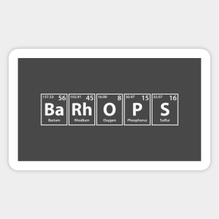 Barhops (Ba-Rh-O-P-S) Periodic Elements Spelling Sticker